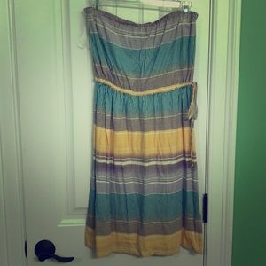 O’Neill multicolor strapless beach dress